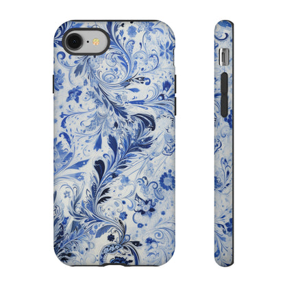 Silver Blue Paisley - Tough Cases