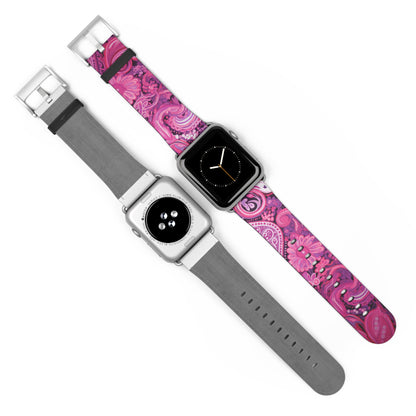 Apple Watch Strap - Pink Paisley