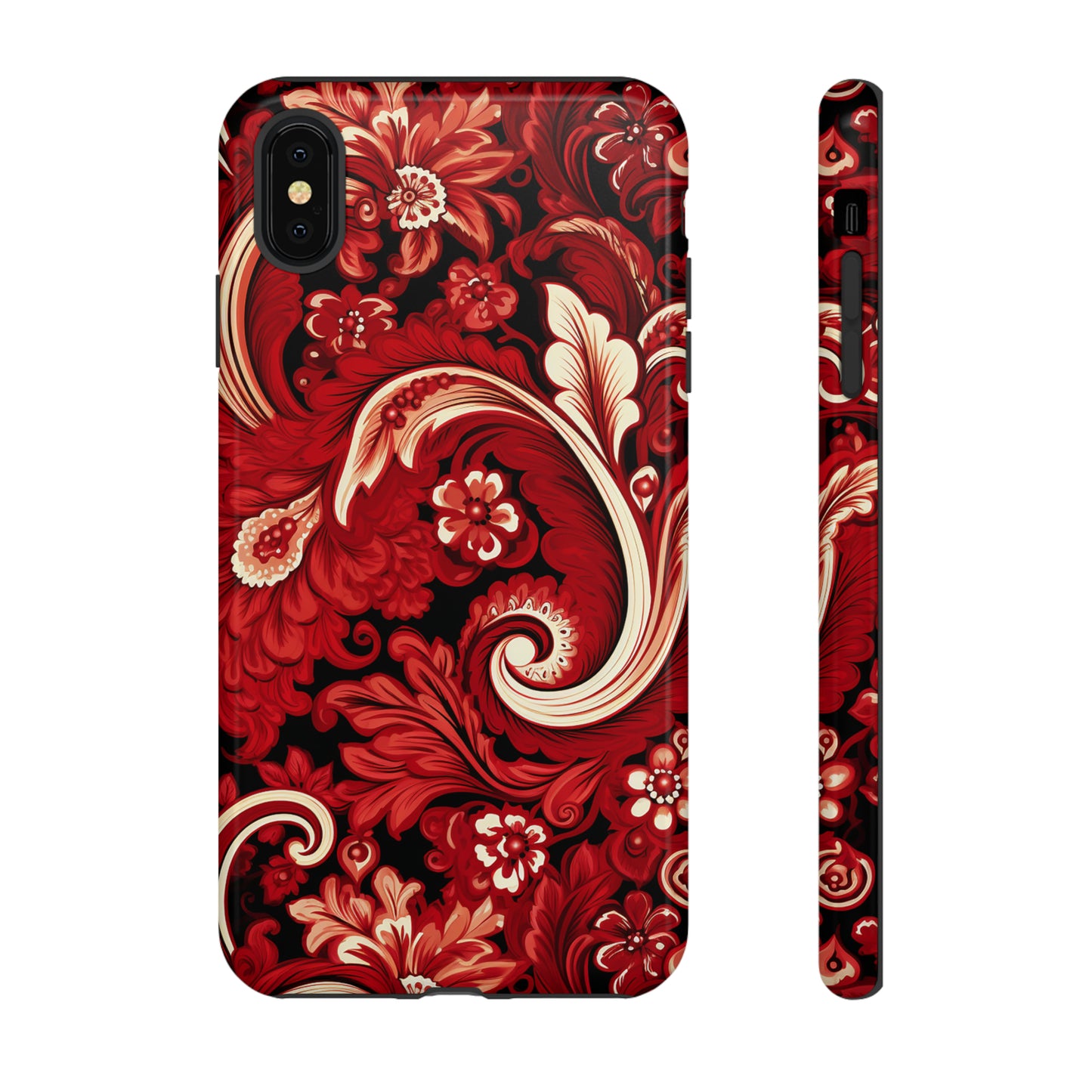 Cherry Red Paisley - Tough Cases