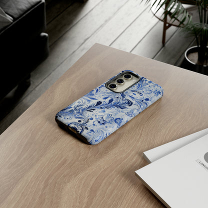 Silver Blue Paisley - Tough Cases