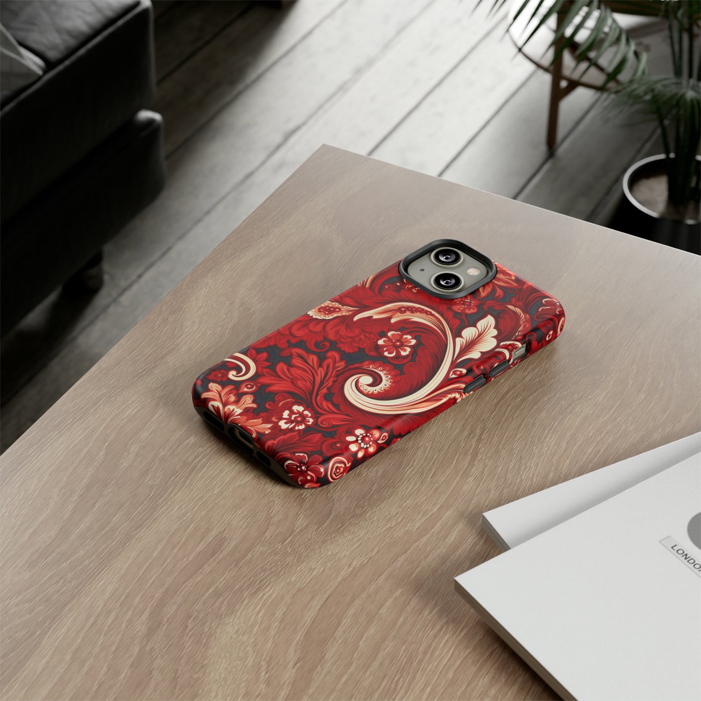 Cherry Red Paisley - Tough Cases