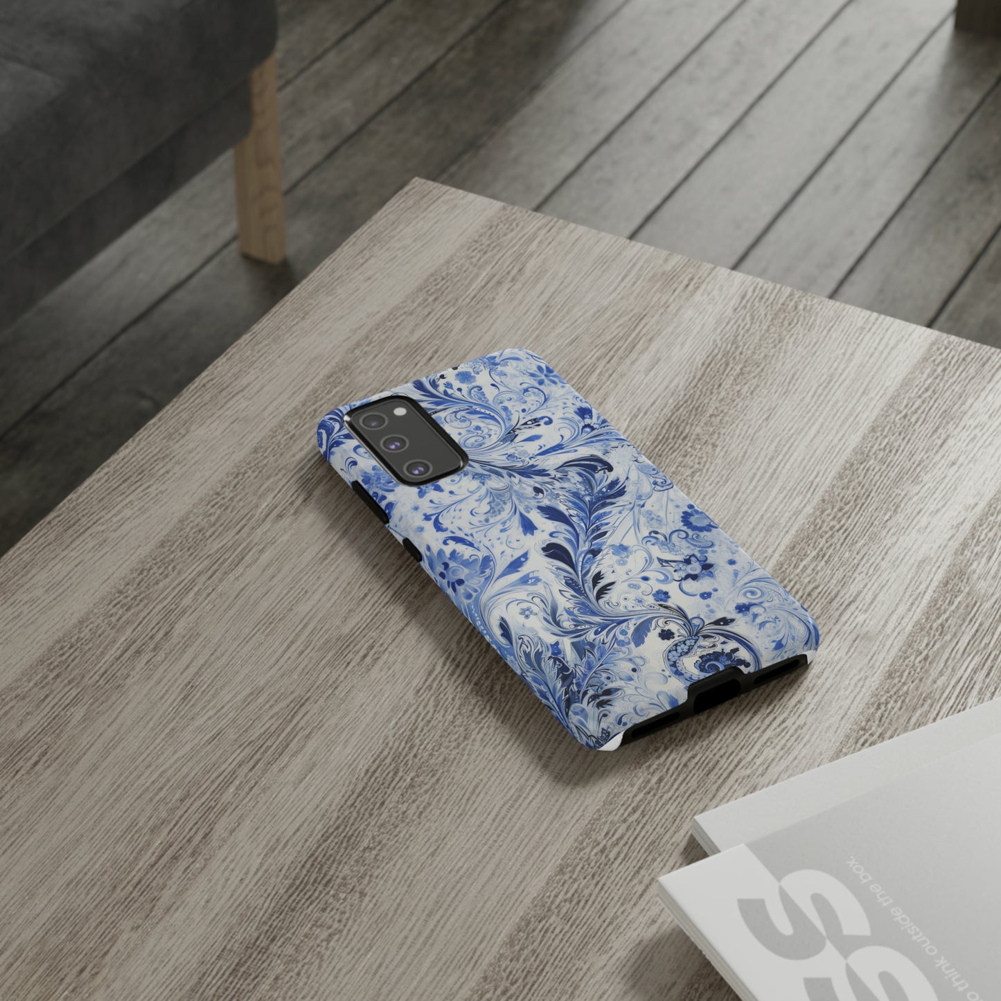 Silver Blue Paisley - Tough Cases