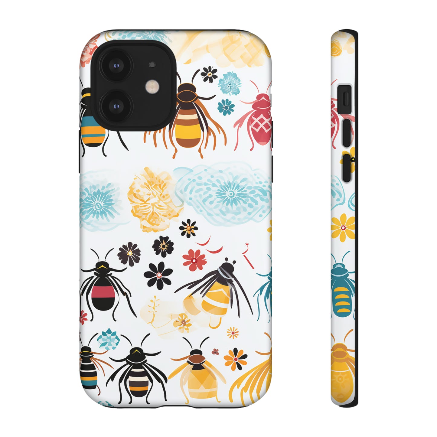 Colourful Bees and Flowers - Tough Cases