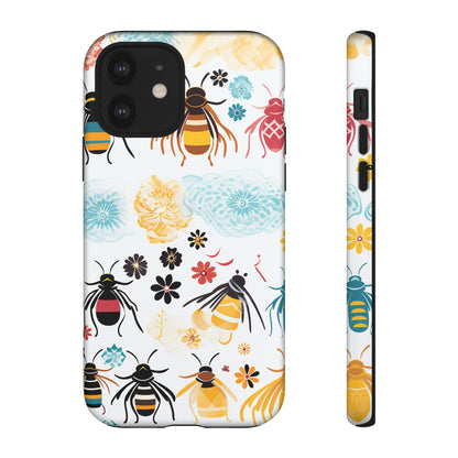 Colourful Bees and Flowers - Tough Cases