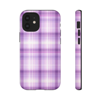 Pastel Lilac Tartan - Tough Cases