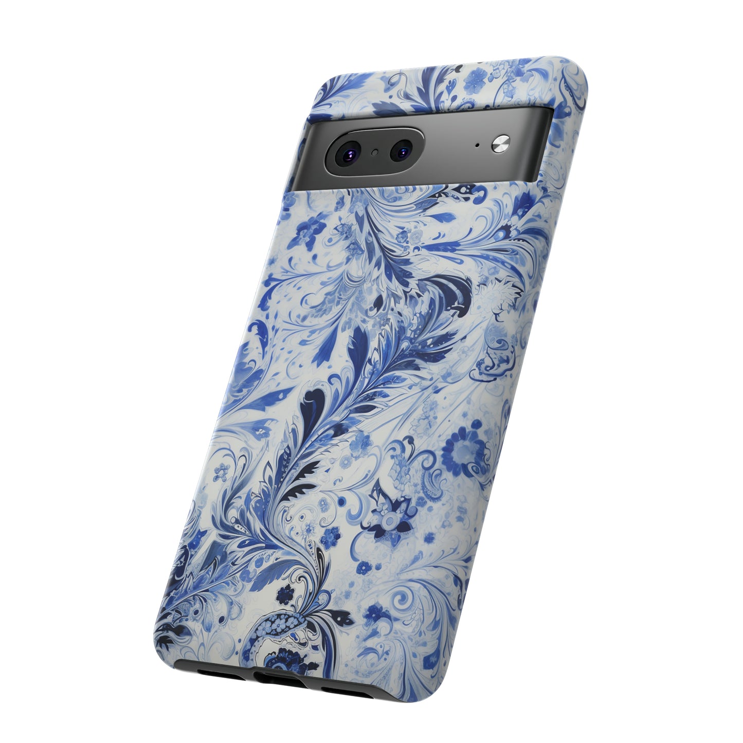 Silver Blue Paisley - Tough Cases