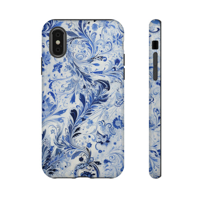 Silver Blue Paisley - Tough Cases